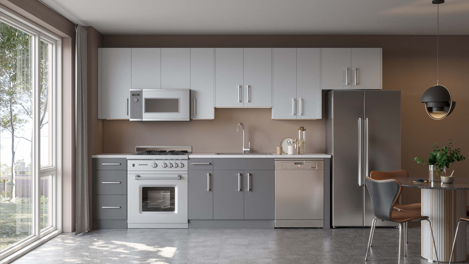 Abalone Grey Modern Series Cabinets